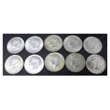 10 40% SILVER HALF DOLLARS 10 40% SILVER HALF DOLLARS