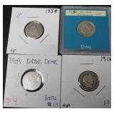 4 SILVER DIMES