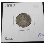 1883 SEATED DIME  G