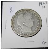 1909 D BARBER HALF DOLLAR  G