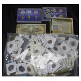 GROUPING: ASSORTED COINS: FOREIGN AND DOMESTIC GROUPING: ASSORTED COINS: FOREIGN AND DOMESTIC