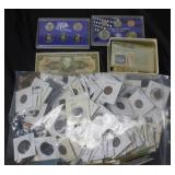 GROUPING: ASSORTED COINS: FOREIGN AND DOMESTIC