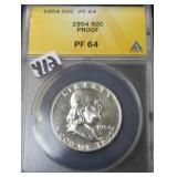 1954 FRANKLIN HALF - PF64 - PROOF COIN 1954 FRANKLIN HALF - PF64 - PROOF COIN