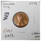 1972 LINCOLN CENT - DOUBLE DIE - RARE DATE -