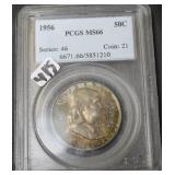 1956 FRANKLIN HALF DOLLAR - PCGS GRADED MS66