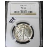 1940 WALKING LIBERTY HALF DOLLAR - NGC GRADED 1940 WALKING LIBERTY HALF DOLLAR - NGC GRADED