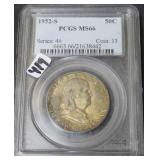 1952-S FRANKLIN HALF DOLLAR - PCGS GRADED MS66 1952-S FRANKLIN HALF DOLLAR - PCGS GRADED MS66