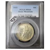 1925 STONE MOUNTAIN HALF DOLLAR - PCGS GRADED 1925 STONE MOUNTAIN HALF DOLLAR - PCGS GRADED