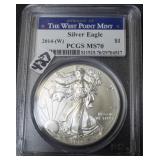 2014-W SILVER EAGLE - PCGS GRADED MS70 2014-W SILVER EAGLE - PCGS GRADED MS70