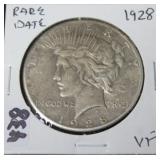 1928 PEACE DOLLAR - RARE DATE - VF 1928 PEACE DOLLAR - RARE DATE - VF
