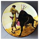 Spanish Ceramic Trivet, Signed Spanish Ceramic Trivet, Signed