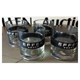 Set of 6 (4 Pictured) Effen Vodka Glasses