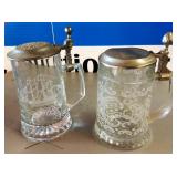 Vintage German or Japanese Lidded Steins Vintage German or Japanese Lidded Steins