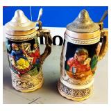 Vintage German or Japanese Lidded Steins