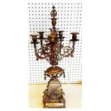 Antique Ornate Brass Candelabra