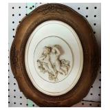 Antique Oval Cherubs Relief Antique Oval Cherubs Relief