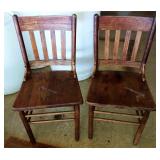 Vintage Wood SchoolChairs