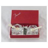 Baccarat Salt Cellars w/spoons