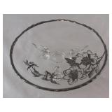 Vintage Art Deco Silver Overlay footed candy dish