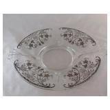 Vintage Art Deco Sterling  Overlay Serving Tray
