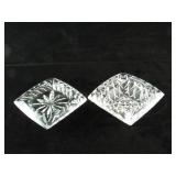 Vintage Pressed Glass Ashtrays (2)
