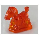 Heisey HCA 83 Orange Glass Horse, Imperial