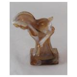 Vintage Slag Glass Kicking Colt, End of Day Glass