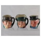 Vintage Miniature Toby Mugs (3)