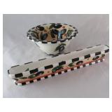Olive Decorated Bowl and Olive Holder