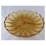 Divided Yellow Glass Dish