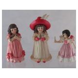 Maud Humphrey Bogart Figurines (3)