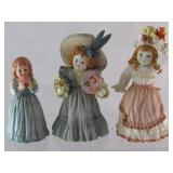 Maud Humphrey Bogart Figurines (3)