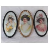 Vintage Ladies Framed Portraits (3)