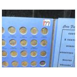 LOT FT77 ROOSEVELT DIME BOOK  46 COINS