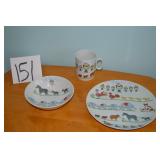 LOT CS 151 AK KAISESER PLATE W. GERMANY ANIMALS