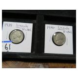 LOT FT 61 1939 & 1940 JEFFERSON NICKELS