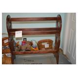 LOT CS 210  THREE WRON QUILT RACK  WOOD