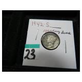 LOT FT  23  1942 S MERCURY DIME