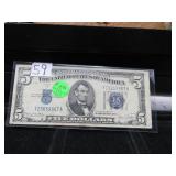 LOT FT 59 1934 D BLUE SEAL FIVE DOLLAR NOTE