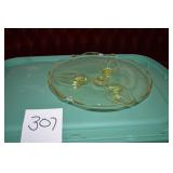 LOT 307 THREE FOOTED YELLOW DEPRESSION 10 1/2 ROUD