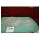 LOT 309 THREE SMALL LANCASTER GLASS DISHES