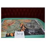 LOT CS 308 2 PC COLONY LACE DIVIDED DISH