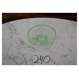 LOT CS 240 URAINUM GREEN DEPRESSION 7 X 2 1/2 BOWL