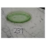 LOT CS 239 URAINUM GLASS CHERRY BLOSSOM   11X 8