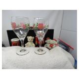 LOT KC 28 6 10 OZ GOBLET FRANCISCAN DESERT  ROSE