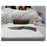 LOT FF8  DAMACUS FIXED BLADE SKINNING KNIFE  4 IN