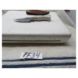 LOT FF 34  3 IN BLADE WHITE GRIPS SHEATH