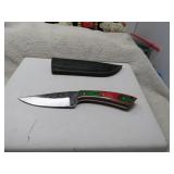 LOT FF35 3 IN SKINNER DAMACUS BLADE RED GREEN GRIP