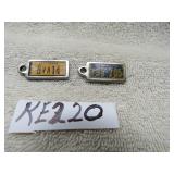 LOI KE2  #20 MINI LIC PLATES PA 1957 & 1986