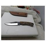 LOT FF 23  DAMACUS FIXED BLADE 4 IN  BLACK BROWN A
